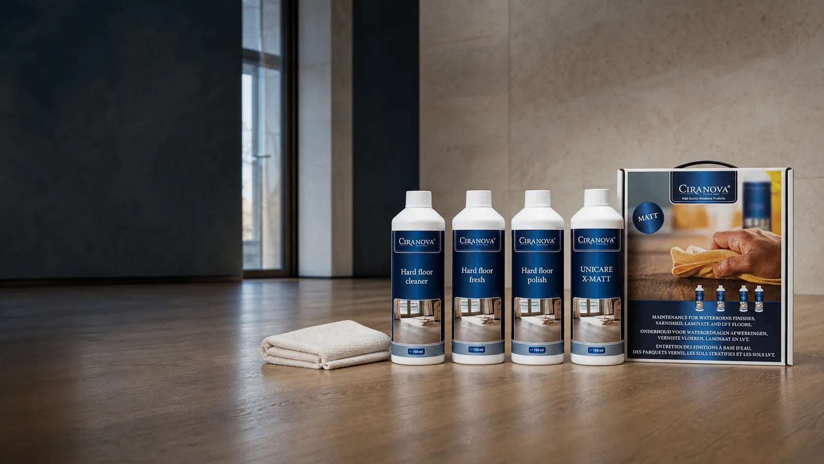 Ciranova care products for varnished wood floors
