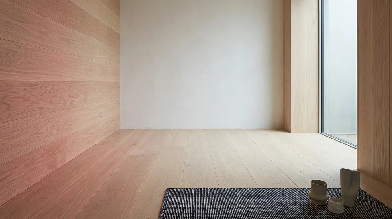Red Oak before and after Pink Blocker treatment